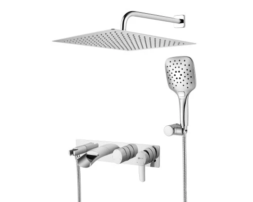 Atlantiss Смеситель для ванны и душа, монолит.излив 149мм встраив-й в.лейка, р/ОД, хром, LM, LM3225C