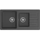 GRANFEST Мойка композит PRACTIK GF-P--980KL  2 чаши с  крылом 980*510 мм графит арт.GF-