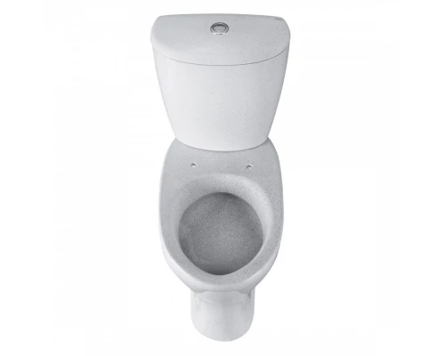 Унитаз-компакт "Версия" наклонный выпуск, с кнопочной арматурой и сиденьем, крап на белом  SANTERI