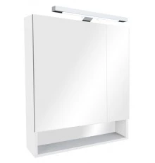 Зеркальный шкаф Roca Gap 70 см, с подсветкой, белый глянцевый, ZRU9302886