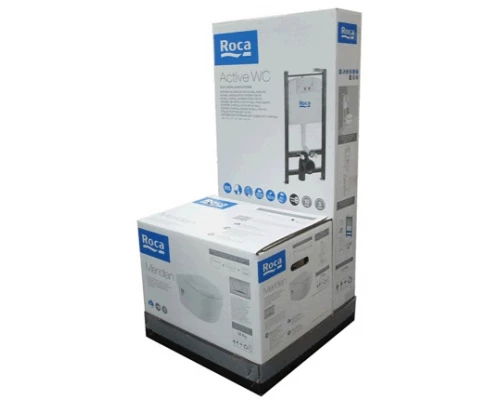 Инсталляция Roca Meridian с унитазом, сиденье микролифт, кнопка смыва, комплект, 893104110