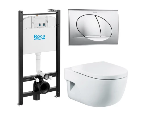 Инсталляция Roca Meridian с унитазом, сиденье микролифт, кнопка смыва, комплект, 893104110