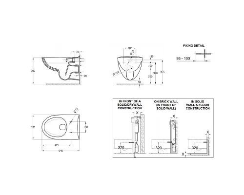 Унитаз Roca Victoria Rimless подвесной, белый, 34639300Y