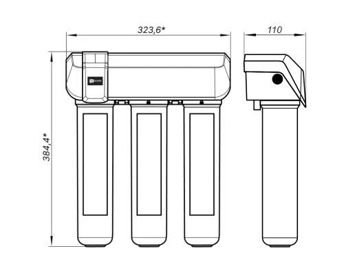 Комплект Lemark Смеситель LM3072C для кухни + Фильтр для очистки жесткой воды OPTIMA, защита от накипи (LM3072C086)