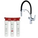 Комплект Lemark Смеситель LM3074C для кухни с гибким изливом + Фильтр BASIC для очистки воды от хлора и вредных примесей (LM3074C085)