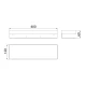 Полка для душа прямая Lemark SHELF LINE 400 мм из нерж. стали с крючками, хром (9771052)