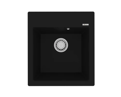Кухонная мойка Lemark HANKA 450 врезная прямоугольная из кварцгранита цвет: Антрацит  (9910007)