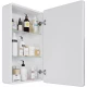 Зеркальный шкаф 50x80 см белый глянец R Lemark Element LM50ZS-E