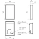 Зеркальный шкаф 50x80 см белый глянец R Lemark Element LM50ZS-E