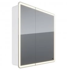 Зеркальный шкаф 80x80 см белый глянец Lemark Element LM80ZS-E