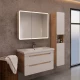 Зеркальный шкаф 100x80 см белый глянец Lemark Element LM100ZS-E