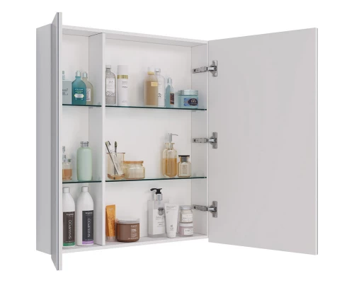 Зеркальный шкаф 70x79 см белый глянец Lemark Universal LM70ZS-U