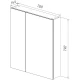 Зеркальный шкаф 70x79 см белый глянец Lemark Universal LM70ZS-U