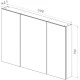 Зеркальный шкаф 120x79 см белый глянец Lemark Universal LM120ZS-U