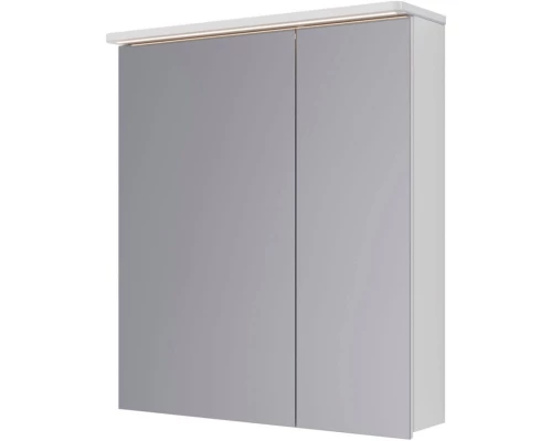 Зеркальный шкаф 70x80 см белый глянец Lemark Zenon LM70ZS-Z