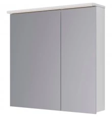 Зеркальный шкаф 80x80 см белый глянец Lemark Zenon LM80ZS-Z