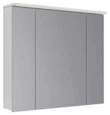 Зеркальный шкаф 90x80 см белый глянец Lemark Zenon LM90ZS-Z
