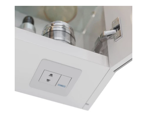 Зеркальный шкаф 100x80 см белый глянец Lemark Zenon LM100ZS-Z
