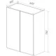 Шкаф двустворчатый 60x75 см белый глянец Lemark Veon LM01V60SH