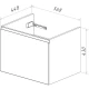 Тумба белый глянец 56,8 см Lemark Veon Mini LM02VM60T