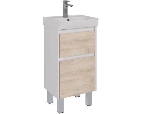 Тумба дуб кантри/белый глянец 42,6 см Lemark Combi LM03C45T-dub