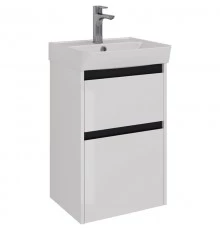 Тумба белый глянец/черный 42,6 см Lemark Combi LM03C45T-black