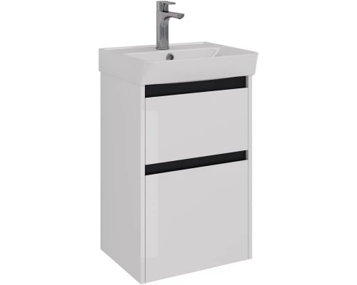 Тумба белый глянец/черный 42,6 см Lemark Combi LM03C45T-black