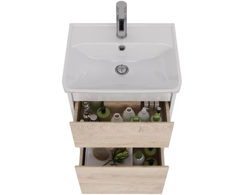 Тумба дуб кантри/белый глянец 47,6 см Lemark Combi LM03C50T-dub