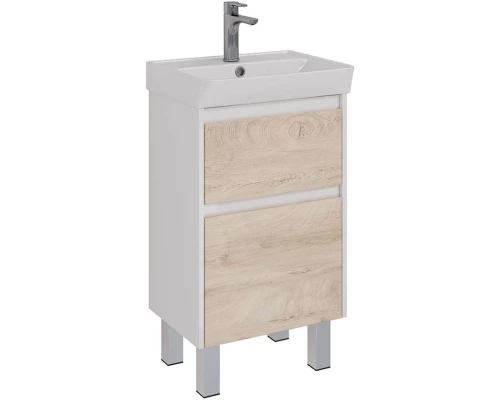 Тумба дуб кантри/белый глянец 47,6 см Lemark Combi LM03C50T-dub