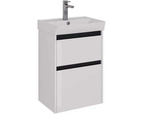 Тумба белый глянец/черный 47,6 см Lemark Combi LM03C50T-black