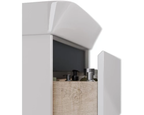 Тумба белый глянец/черный 47,6 см Lemark Combi LM03C50T-black