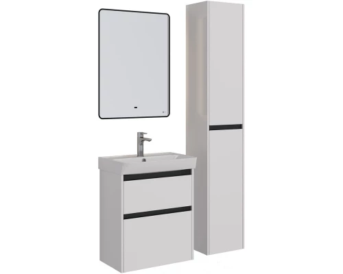 Тумба белый глянец/черный 57,4 см Lemark Combi LM03C60T-black