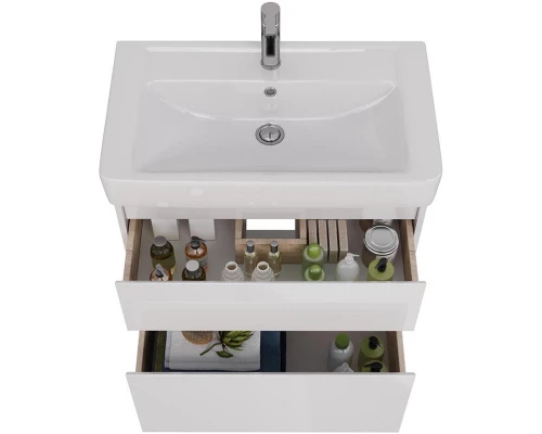 Тумба белый глянец 74,4 см Lemark Combi LM03C80T