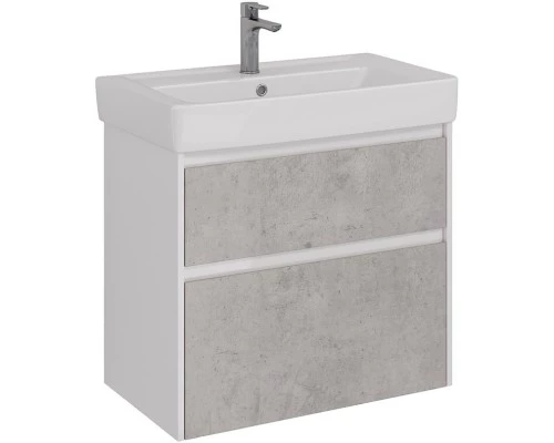 Тумба белый глянец/бетон 74,4 см Lemark Combi LM03C80T-Beton