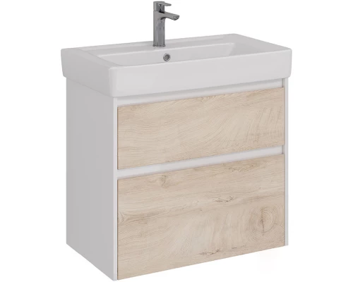 Тумба дуб кантри/белый глянец 74,4 см Lemark Combi LM03C80T-dub