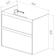Тумба белый глянец/черный 74,4 см Lemark Combi LM03C80T-black