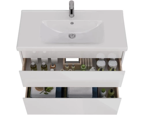 Тумба белый глянец 95,8 см Lemark Combi LM03C100T