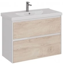 Тумба дуб кантри/белый глянец 95,8 см Lemark Combi LM03C100T-dub