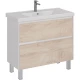 Тумба дуб кантри/белый глянец 95,8 см Lemark Combi LM03C100T-dub