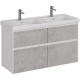 Тумба белый глянец/бетон 120 см Lemark Combi LM03C125T-Beton