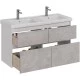 Тумба белый глянец/бетон 120 см Lemark Combi LM03C125T-Beton