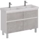 Тумба белый глянец/бетон 120 см Lemark Combi LM03C125T-Beton