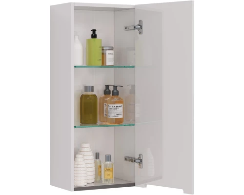 Шкаф одностворчатый 35x85 см белый глянец R Lemark Buno LM04B35PL