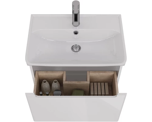 Тумба белый глянец 57,5 см Lemark Buno mini LM05BM60T