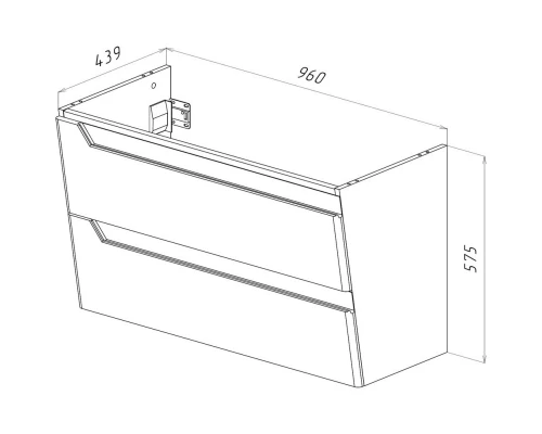 Тумба белый глянец 96 см Lemark Miano LM06M100T