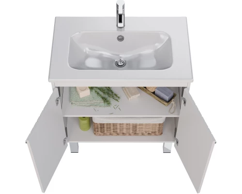 Тумба белый глянец 73,4 см Lemark Romance LM07R80T