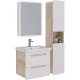 Тумба дуб кантри/белый глянец 61 см Lemark Olivia LM08OL65T