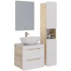 Тумба дуб кантри/белый глянец 61 см Lemark Olivia LM08OL65T