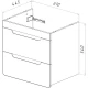 Тумба дуб кантри/белый глянец 61 см Lemark Olivia LM08OL65T