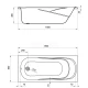 Акриловая ванна 180x80 см Santek Касабланка XL 1.WH30.2.482